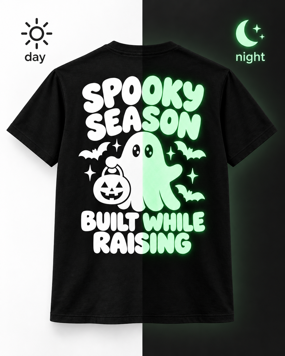 👻 Spooky Season Glow-in-the-Dark Tee | Built While Raising™